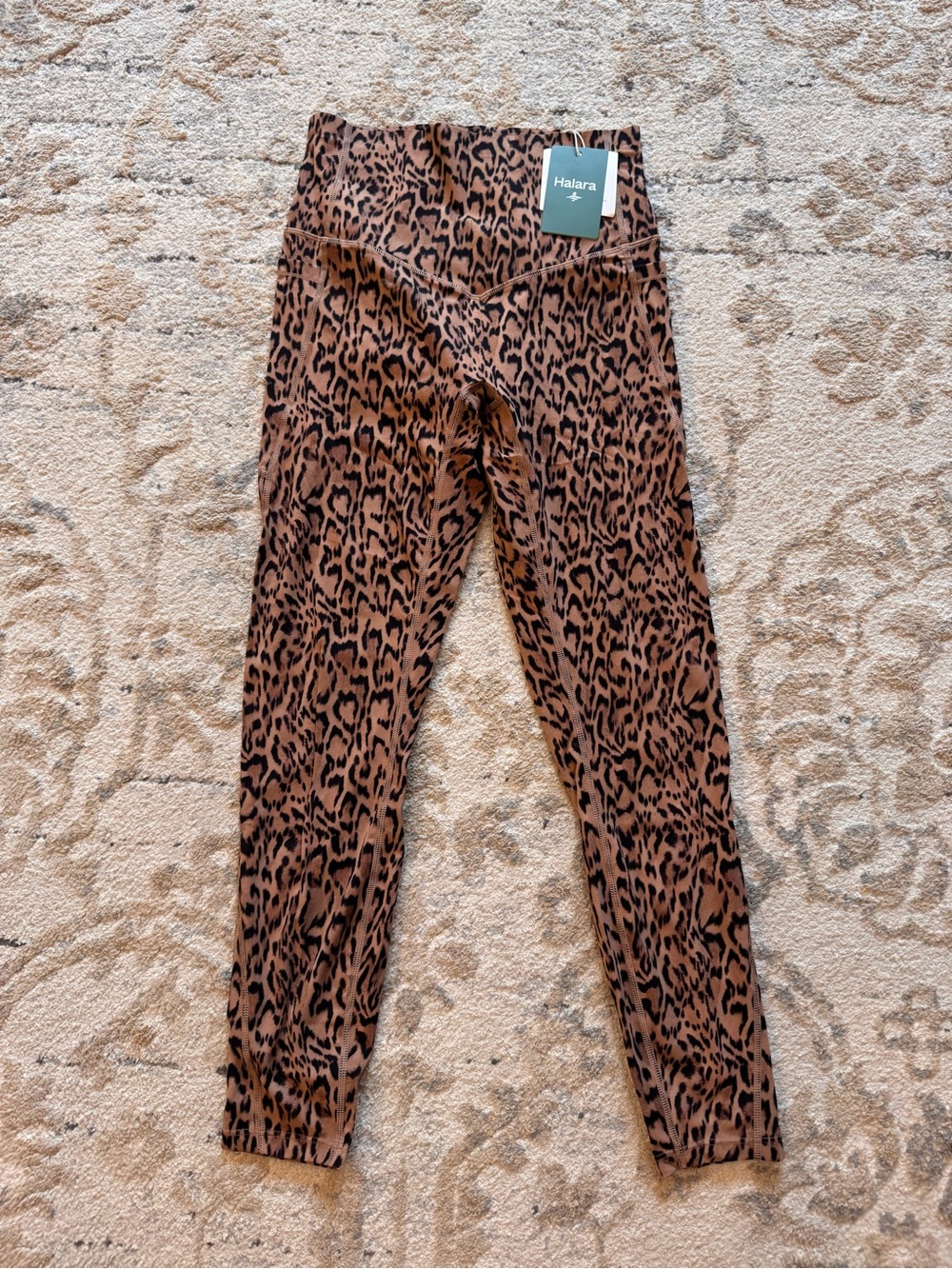 Halara Leopard Print Leggings - Brown/Black